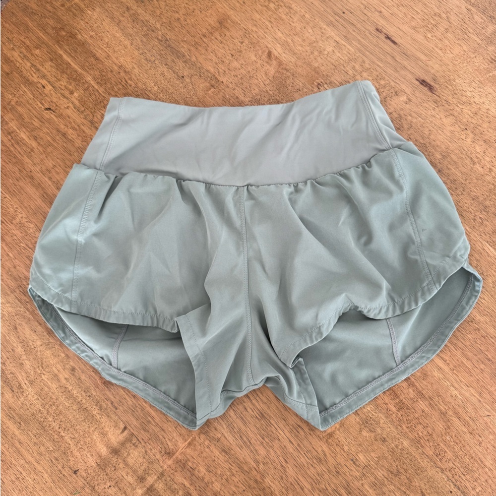 ✨2 for $35 ALL SHORTS!✨ GYM PEOPLE - High Waisted Running Shorts 4" MINT Small - Picture 5 of 7